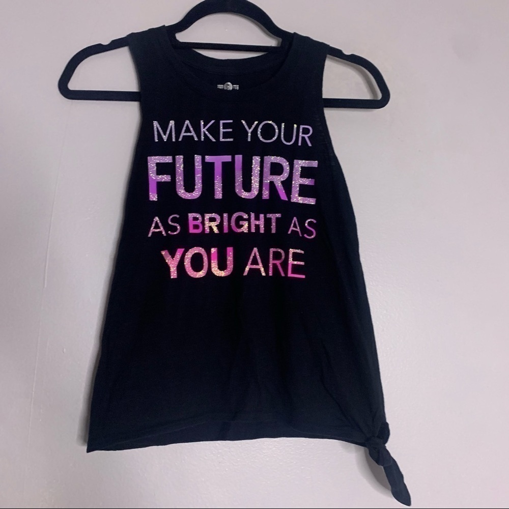 So perfect active tank girl 12 make your future bright Glitter sleeveless shirt